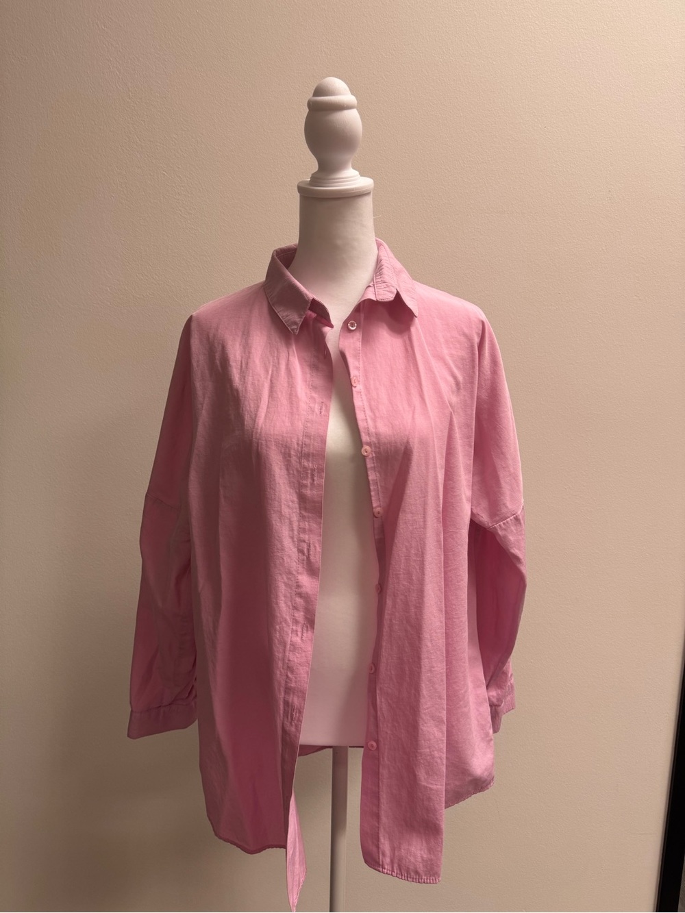 Pink Relaxed Button-Down Shirt